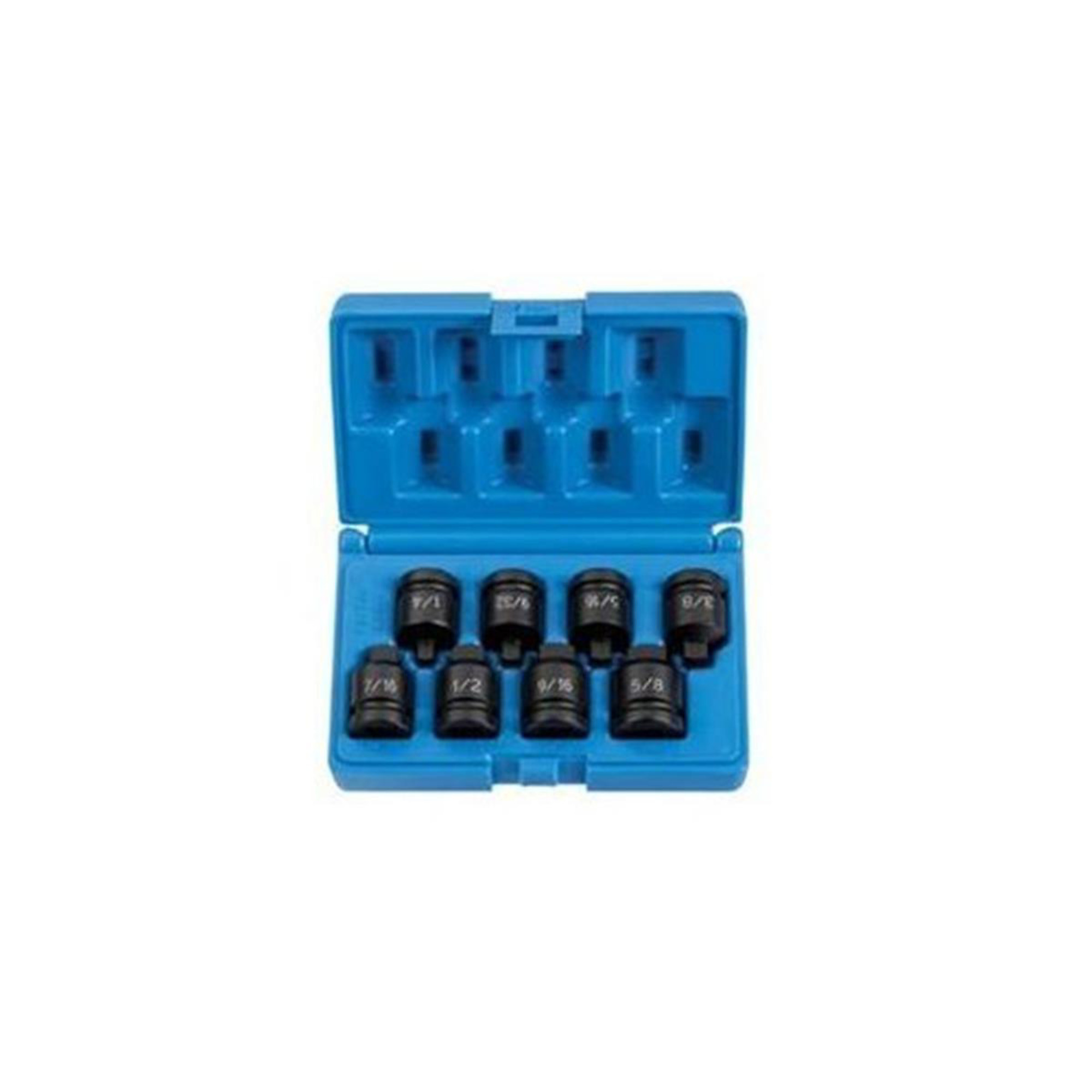Grey Pneumatic Pipe Plug Socket Set — 1/2in. Drive, 8-Piece, Chrome-Molybdenum, Model# GRE1308P